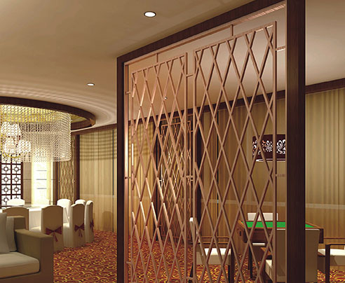 HG-103 玫瑰金不銹鋼屏風